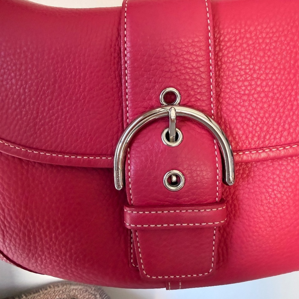 💕 RARE Vintage COACH Y2K SOHO RARE BARBIE PINK Fuchsia Shoulder Bag 4294 💕 - Picture 2 of 15